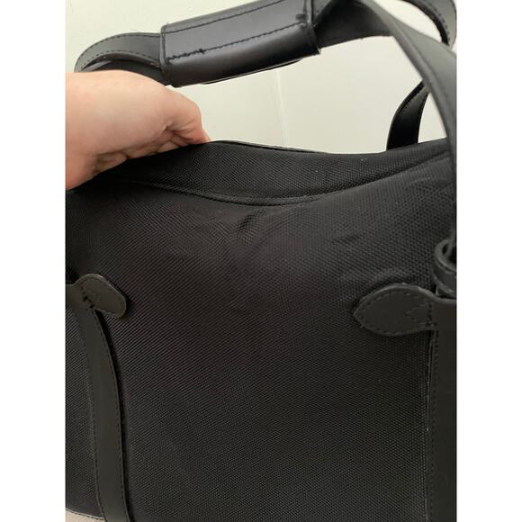 Polo Ralph Lauren Large Black Duffel Bag Weekender Travel Gym Business Trip - Picture 3 of 16